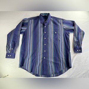 Men's Purple Towncraft Button Down Dress Shirt Size XL Tall